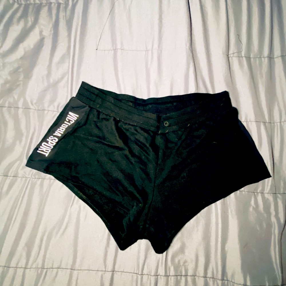 Black Victoria Secret workout shorts. Size Large